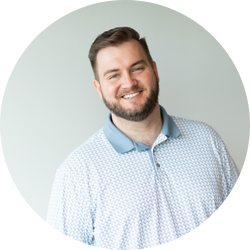 Tyler Basore, Underwriting Team Lead Tyler Basore, Underwriting Team Lead, smiling at BerkleyNet, a fast and easy workers compensation insurance provider.
