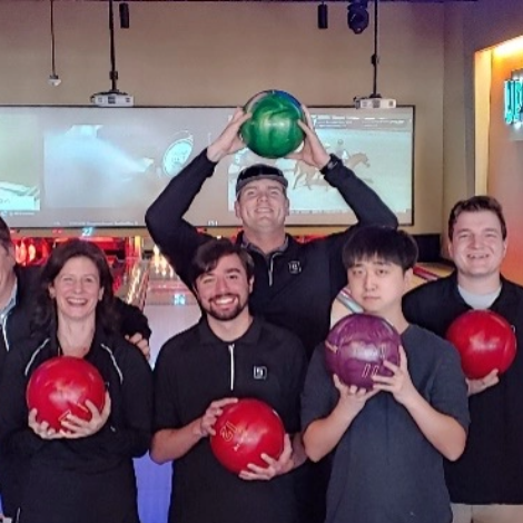 BNet employees bowling